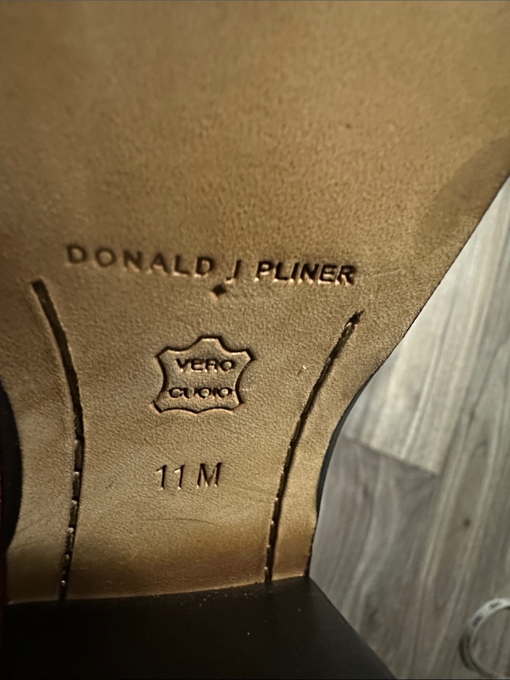 Donald J. Pliner Rust Suede Embellished Ankle Boots with Gold Toe - Picture 2 of 12